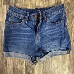J.Crew Women’s Blue Denim Cutoff Shorts Custom Anime Graphic Back Pockets